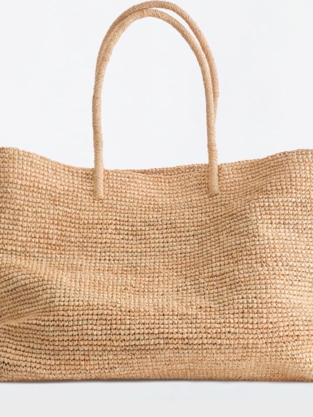COS Natural Raffia Oversized Tote Bag - Picture 2 of 6